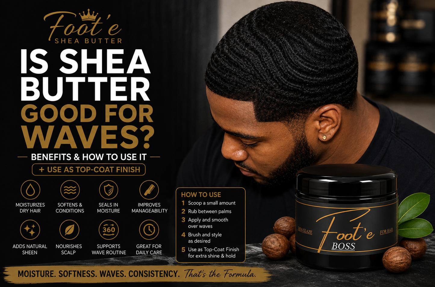 Boss Cologne Shea Butter for Men 4 oz - Foote Hair Care
