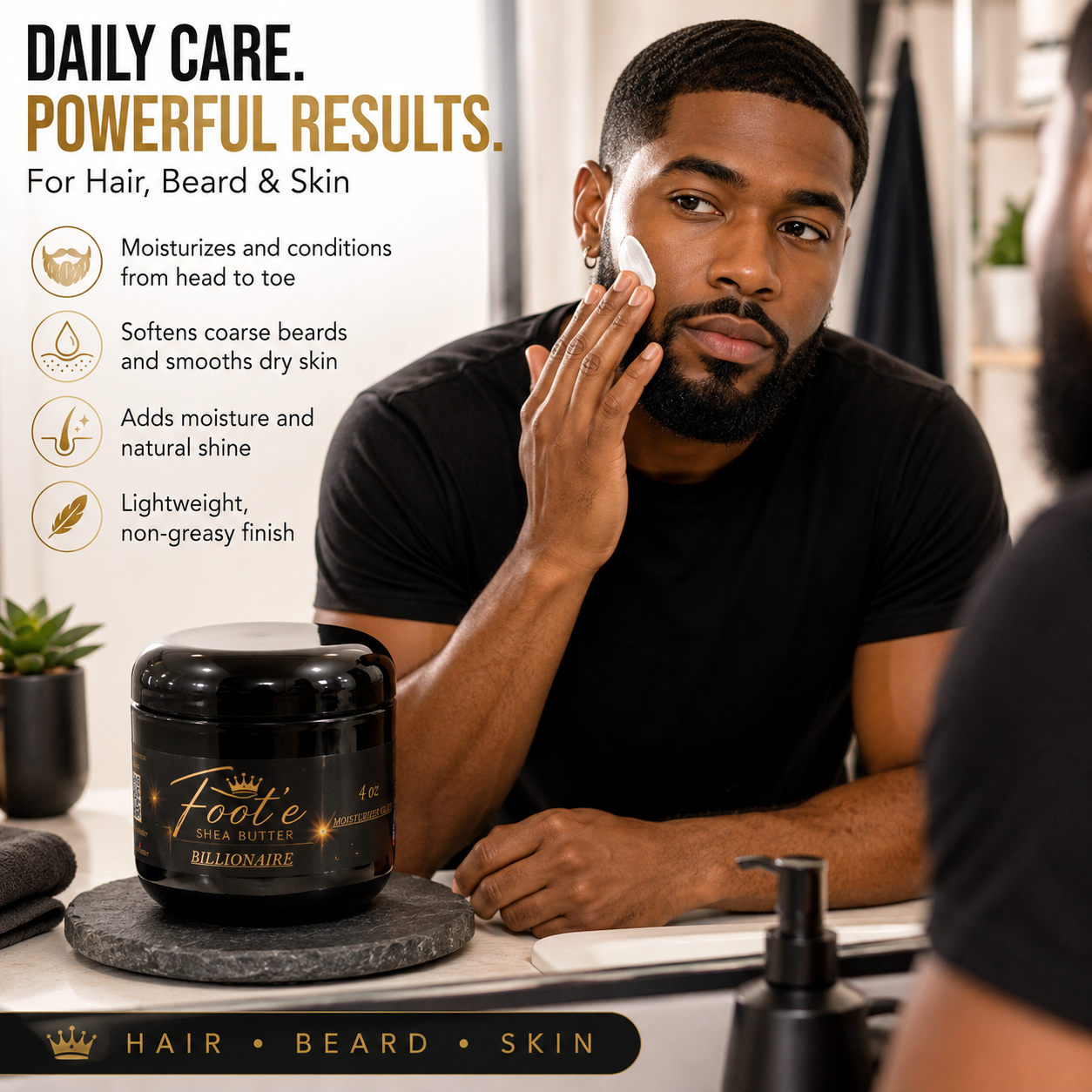 Billionaire Cologne Shea Butter for Men 4 oz - Foote Hair Care