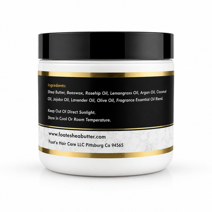Foot’e All Natural Ultra Premium Shea Butter 4 oz - Foote Hair Care