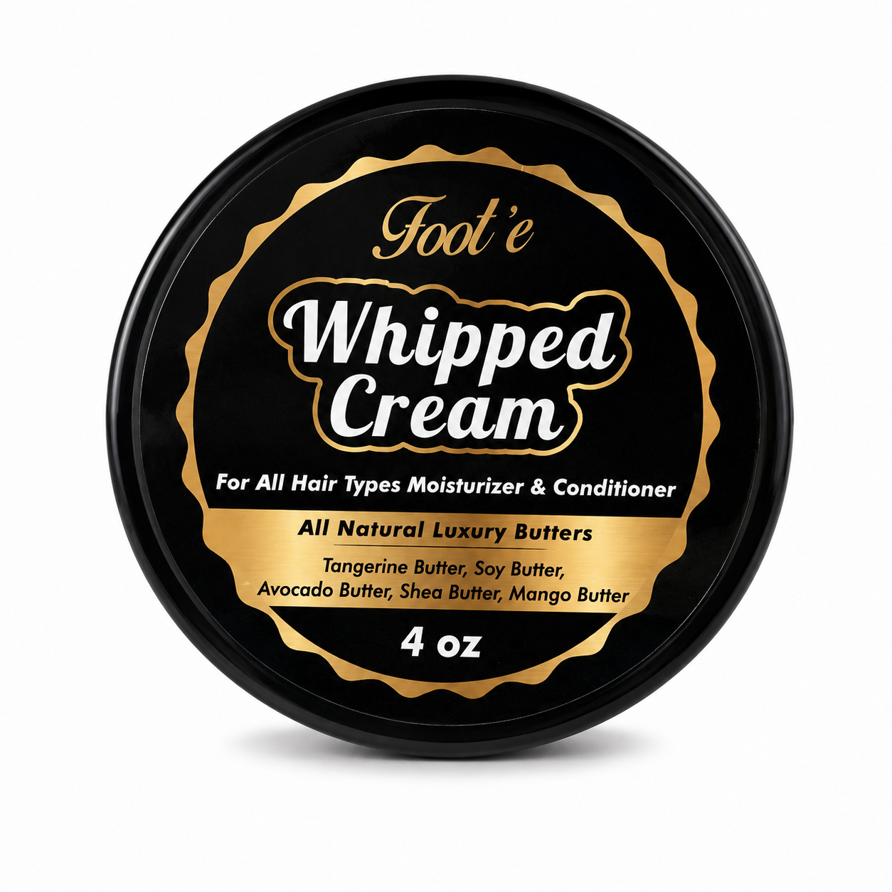 Foot'e All Natural Shea Butter Whipped Cream 4 oz - Foote Hair Care