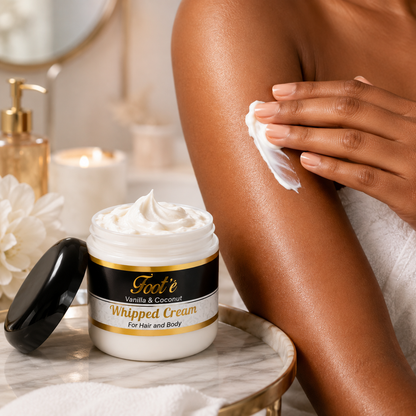 Foot’e Vanilla & Coconut Shea Butter Whipped Cream | Hair, Skin & Beard 4 oz - Foote Hair Care