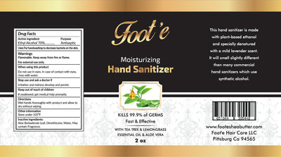 Foot'e Moisturizing Hand Sanitizer - Foote Hair Care